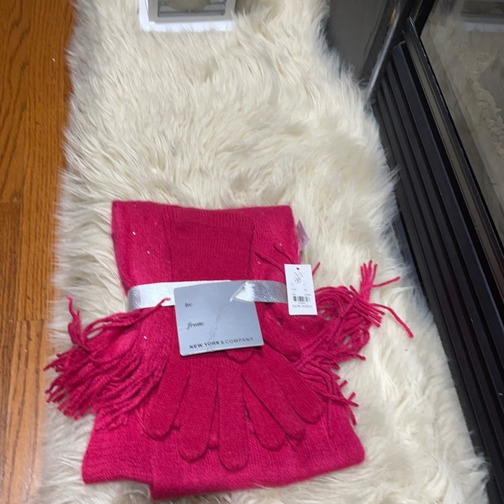 New York and Company Glove and Scarf Set